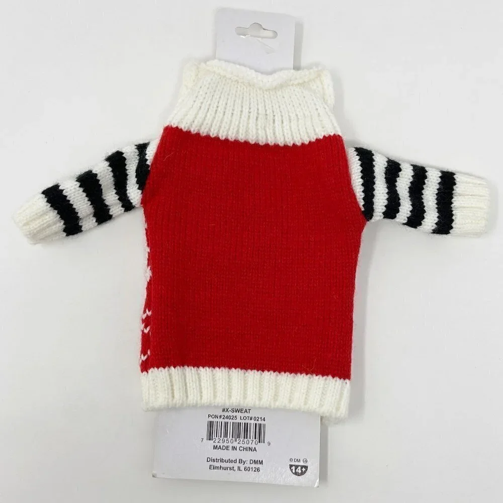 Reindeer Christmas Sweater Wine Bottle Coozie Bag